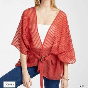 ICHI IABELLA KI Belted,  Kimono-Style Top